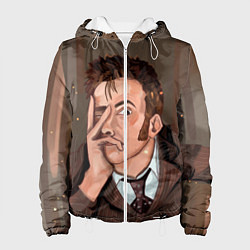 Куртка с капюшоном женская 10TH DOCTOR WHO, цвет: 3D-белый