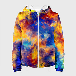 Куртка с капюшоном женская Огненно-синий полутон, цвет: 3D-белый