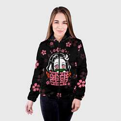 Куртка с капюшоном женская KIMETSU NO YAIBA, цвет: 3D-черный — фото 2