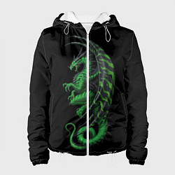 Куртка с капюшоном женская Green Dragon, цвет: 3D-белый