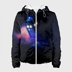 Куртка с капюшоном женская TARDIS, цвет: 3D-белый