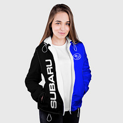 Куртка с капюшоном женская SUBARU, цвет: 3D-белый — фото 2