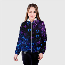 Куртка с капюшоном женская Marshmello, цвет: 3D-белый — фото 2