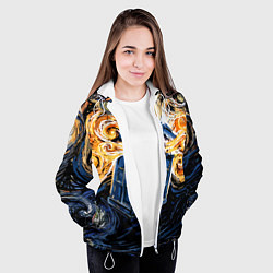 Куртка с капюшоном женская Van Gogh Tardis, цвет: 3D-белый — фото 2