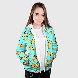 Куртка с капюшоном женская Pikachu, цвет: 3D-белый — фото 2