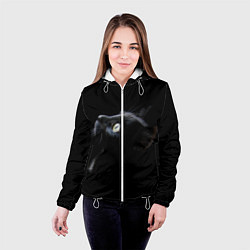 Куртка с капюшоном женская Кот, цвет: 3D-белый — фото 2