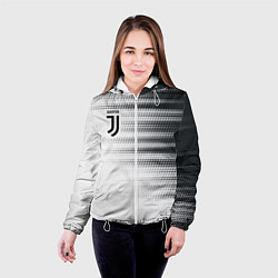 Куртка с капюшоном женская Форма Ювентуса, цвет: 3D-белый — фото 2