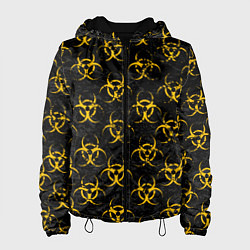 Куртка с капюшоном женская YELLOW BIOHAZARD, цвет: 3D-черный