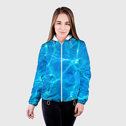 Куртка с капюшоном женская Вода, цвет: 3D-белый — фото 2