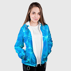 Куртка с капюшоном женская Вода, цвет: 3D-белый — фото 2