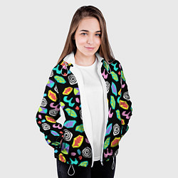 Куртка с капюшоном женская Очень странные дела, цвет: 3D-белый — фото 2
