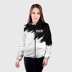 Куртка с капюшоном женская MASS EFFECT N7, цвет: 3D-черный — фото 2