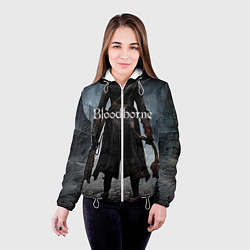 Куртка с капюшоном женская Bloodborne, цвет: 3D-белый — фото 2