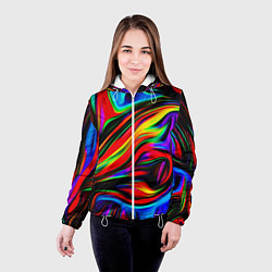 Куртка с капюшоном женская ABSTRACT, цвет: 3D-белый — фото 2