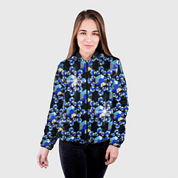 Куртка с капюшоном женская Бриллианты, цвет: 3D-черный — фото 2