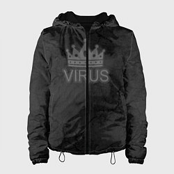 Куртка с капюшоном женская КоронаВирус, цвет: 3D-черный