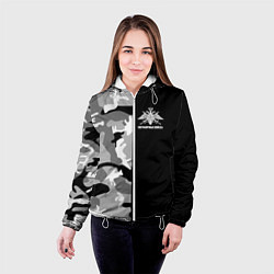 Куртка с капюшоном женская Пограничные Войска камуфляж, цвет: 3D-белый — фото 2