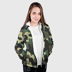 Куртка с капюшоном женская КАМУФЛЯЖ, цвет: 3D-белый — фото 2