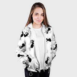 Куртка с капюшоном женская Муравьи, цвет: 3D-белый — фото 2