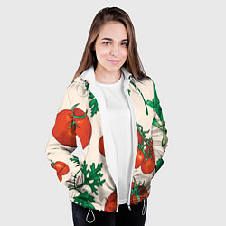 Куртка с капюшоном женская Летние овощи, цвет: 3D-белый — фото 2