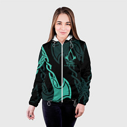 Куртка с капюшоном женская ASSASSINS CREED VALHALLA, цвет: 3D-белый — фото 2