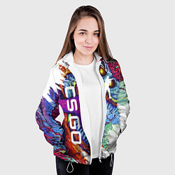 Куртка с капюшоном женская CS GO, цвет: 3D-белый — фото 2
