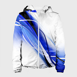 Куртка с капюшоном женская GEOMETRY STRIPES BLUE, цвет: 3D-белый