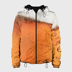 Куртка с капюшоном женская ПИВО!, цвет: 3D-черный