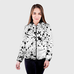 Куртка с капюшоном женская Далматинец, цвет: 3D-черный — фото 2