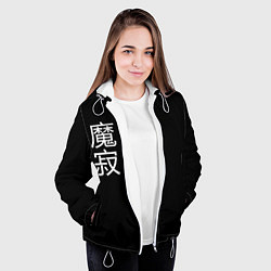 Куртка с капюшоном женская Одинокий Демон, цвет: 3D-белый — фото 2