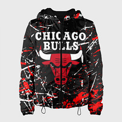 Куртка с капюшоном женская CHICAGO BULLS, цвет: 3D-черный