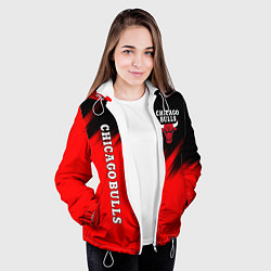 Куртка с капюшоном женская CHICAGO BULLS, цвет: 3D-белый — фото 2