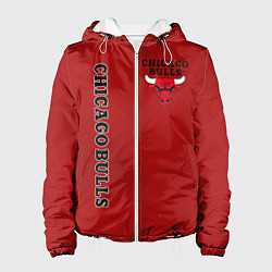 Куртка с капюшоном женская CHICAGO BULLS, цвет: 3D-белый