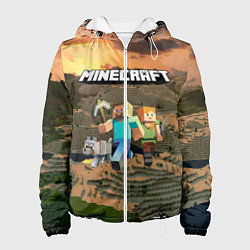 Куртка с капюшоном женская Minecraft, цвет: 3D-белый