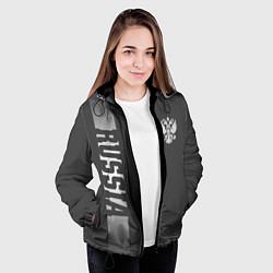 Куртка с капюшоном женская Russia, цвет: 3D-черный — фото 2