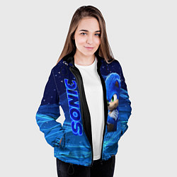 Куртка с капюшоном женская Соник, цвет: 3D-черный — фото 2