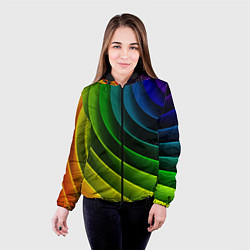Куртка с капюшоном женская Color 2058, цвет: 3D-черный — фото 2