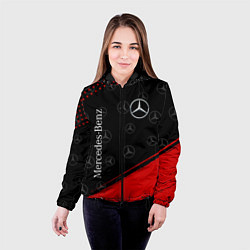 Куртка с капюшоном женская MERCEDES МЕРСЕДЕС, цвет: 3D-черный — фото 2