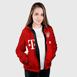 Куртка с капюшоном женская FC Bayern Munchen, цвет: 3D-черный — фото 2