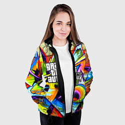Куртка с капюшоном женская GTA:5, цвет: 3D-черный — фото 2