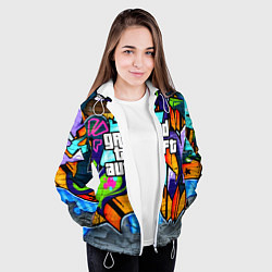 Куртка с капюшоном женская GTA, цвет: 3D-белый — фото 2