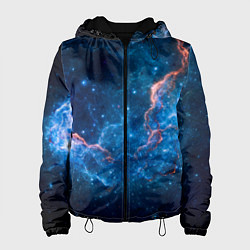 Куртка с капюшоном женская Туманность, цвет: 3D-черный