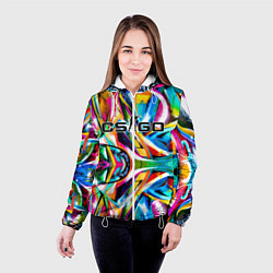 Куртка с капюшоном женская CS GO, цвет: 3D-белый — фото 2
