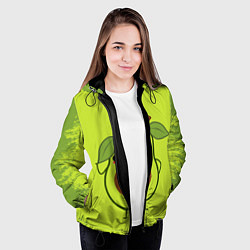 Куртка с капюшоном женская Авокадо, цвет: 3D-черный — фото 2
