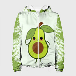 Куртка с капюшоном женская Авокадо, цвет: 3D-белый