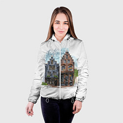 Куртка с капюшоном женская Амстердам, цвет: 3D-белый — фото 2