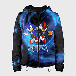 Куртка с капюшоном женская Sonic SEGA, цвет: 3D-черный