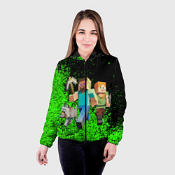 Куртка с капюшоном женская Minecraft, цвет: 3D-черный — фото 2