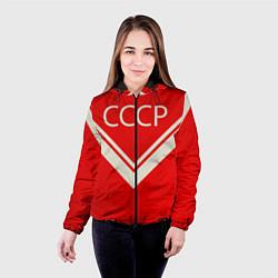 Куртка с капюшоном женская СССР хоккейная форма, цвет: 3D-черный — фото 2