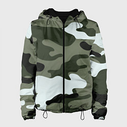 Куртка с капюшоном женская Camouflage 2, цвет: 3D-черный